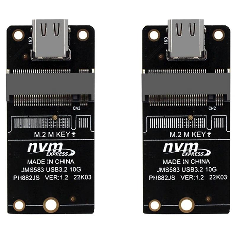 2X TYPE-C to M.2  NVME SSD , Nvme Ŭ, M.2 to USB 3.2, C Ÿ  M.2 SSD 2230 2242 2260 2280